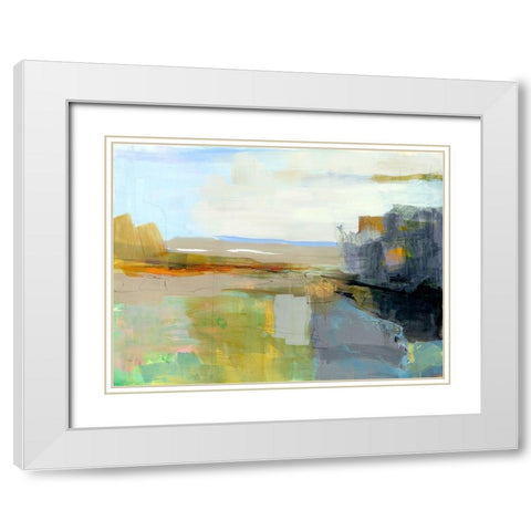 Summer Vibes White Modern Wood Framed Art Print with Double Matting by Robbins, Kathleen