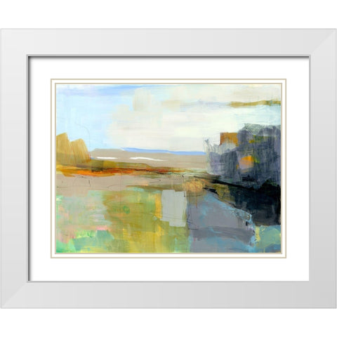 Summer Vibes White Modern Wood Framed Art Print with Double Matting by Robbins, Kathleen