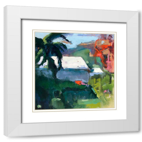 Crazy KW White Modern Wood Framed Art Print with Double Matting by Railsback, Page Pearson