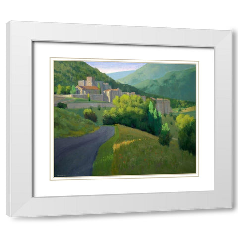 Early Morning in Aurel White Modern Wood Framed Art Print with Double Matting by Roberts, Ian