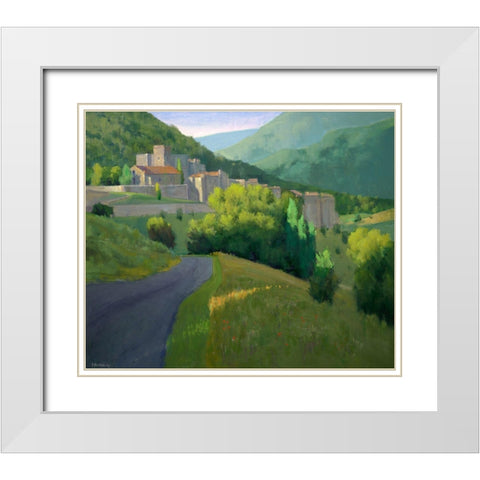 Early Morning in Aurel White Modern Wood Framed Art Print with Double Matting by Roberts, Ian