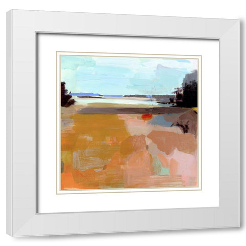 Beach Plum Farm 1 White Modern Wood Framed Art Print with Double Matting by Robbins, Kathleen