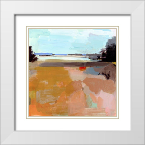 Beach Plum Farm 1 White Modern Wood Framed Art Print with Double Matting by Robbins, Kathleen