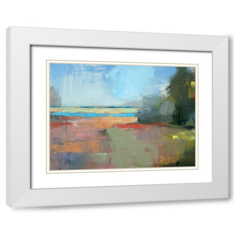 Beach Plum Farm 2 White Modern Wood Framed Art Print with Double Matting by Robbins, Kathleen