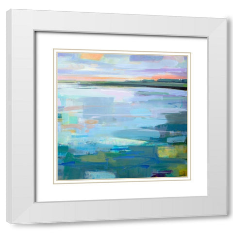 By The Footbridge Ogunquit White Modern Wood Framed Art Print with Double Matting by Robbins, Kathleen