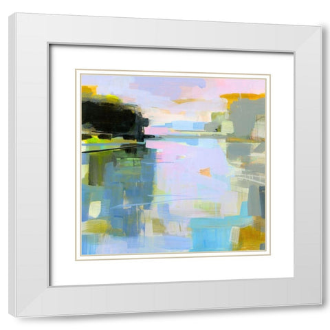 Chauncey Creek White Modern Wood Framed Art Print with Double Matting by Robbins, Kathleen