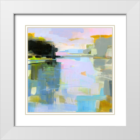Chauncey Creek White Modern Wood Framed Art Print with Double Matting by Robbins, Kathleen