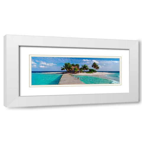 Island Life White Modern Wood Framed Art Print with Double Matting by Reed, Jack