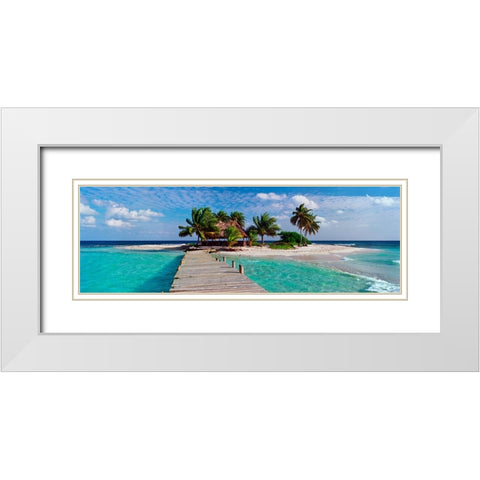 Island Life White Modern Wood Framed Art Print with Double Matting by Reed, Jack