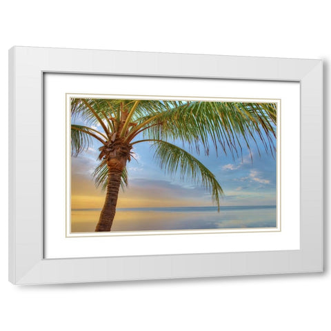 Key West White Modern Wood Framed Art Print with Double Matting by Reed, Jack