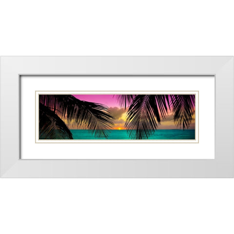 Sun Palms White Modern Wood Framed Art Print with Double Matting by Reed, Jack