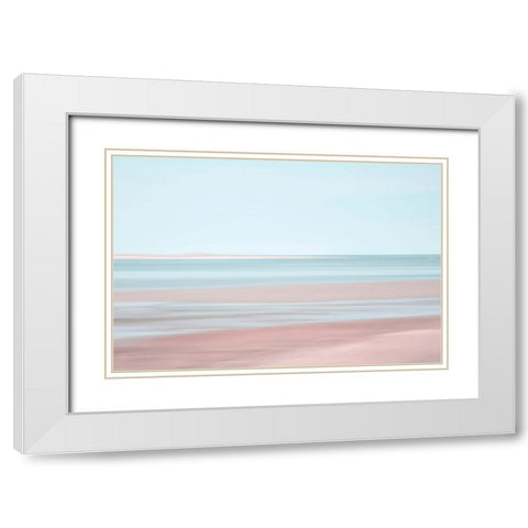Pastel Abstract Beach 3 White Modern Wood Framed Art Print with Double Matting by Ryan, Brooke T.