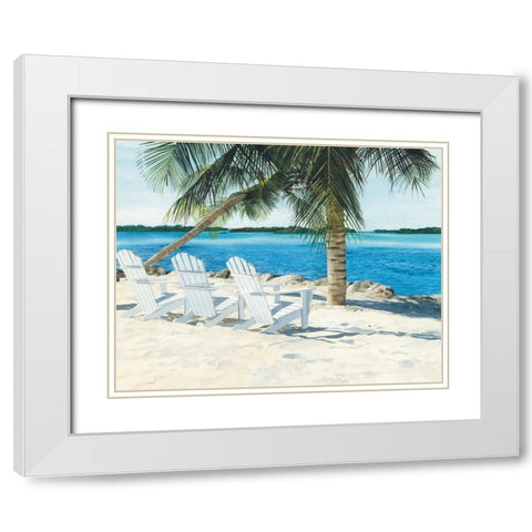 Front Row White Modern Wood Framed Art Print with Double Matting by Roberts, Linda