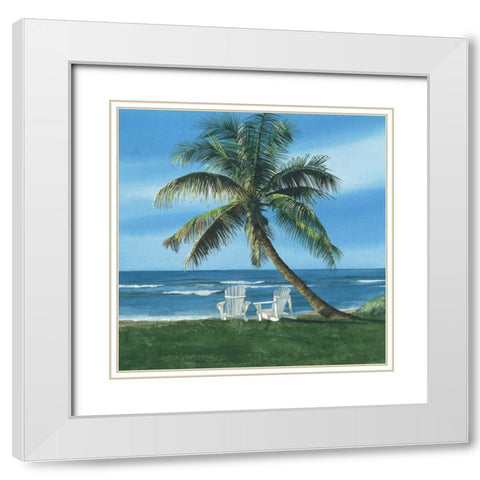 Get Away White Modern Wood Framed Art Print with Double Matting by Roberts, Linda