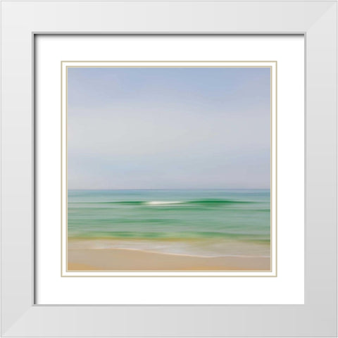 Seacoast 165 White Modern Wood Framed Art Print with Double Matting by Rowell, David E