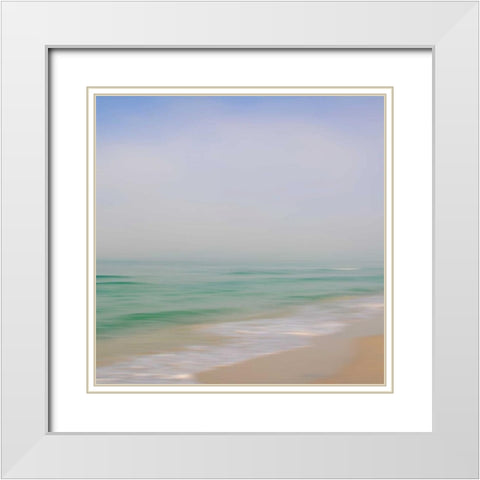 Seacoast 184 White Modern Wood Framed Art Print with Double Matting by Rowell, David E