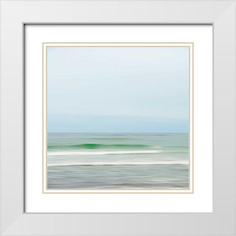Seacoast 92 White Modern Wood Framed Art Print with Double Matting by Rowell, David E