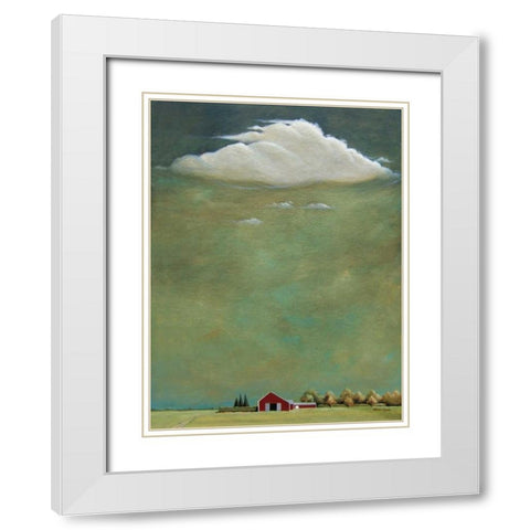 Bridgehampton White Modern Wood Framed Art Print with Double Matting by Romm, Steve
