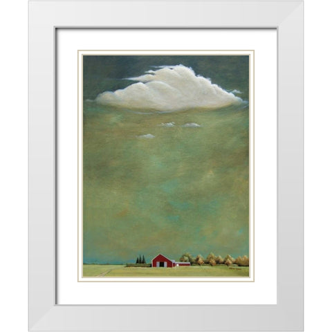 Bridgehampton White Modern Wood Framed Art Print with Double Matting by Romm, Steve
