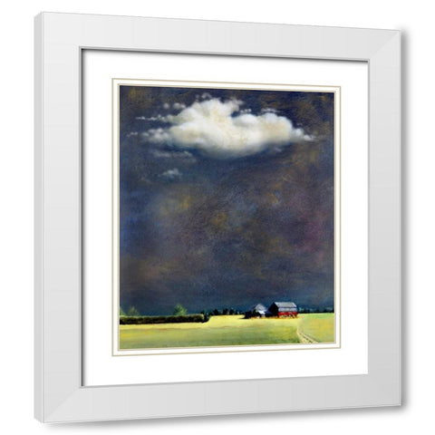 Four Corners White Modern Wood Framed Art Print with Double Matting by Romm, Steve