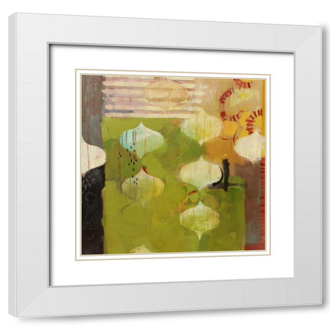 Green Shade White Modern Wood Framed Art Print with Double Matting by Rasmusson, Jennifer