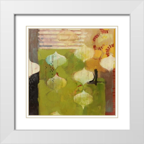 Green Shade White Modern Wood Framed Art Print with Double Matting by Rasmusson, Jennifer