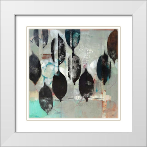 Mindful Grey White Modern Wood Framed Art Print with Double Matting by Rasmusson, Jennifer