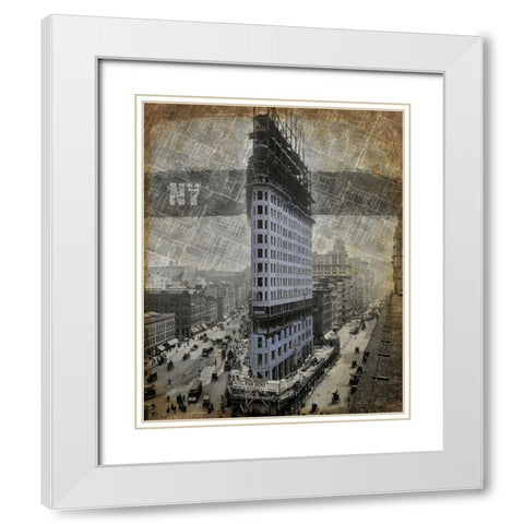 New York I White Modern Wood Framed Art Print with Double Matting by Roberts, Art