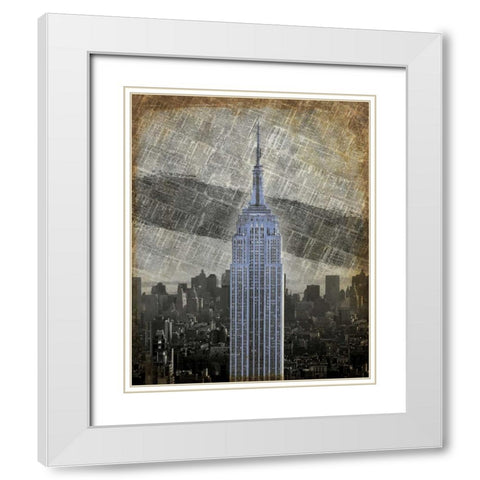 New York II White Modern Wood Framed Art Print with Double Matting by Roberts, Art