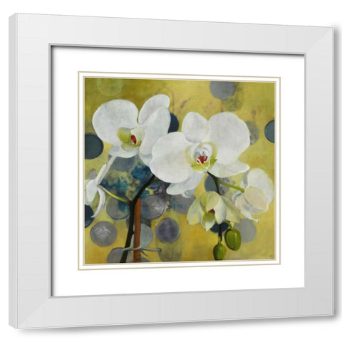 Wistful White Modern Wood Framed Art Print with Double Matting by Rasmusson, Jennifer