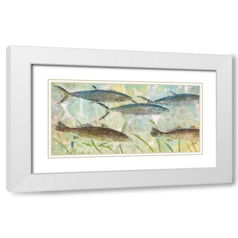 Outside Flats White Modern Wood Framed Art Print with Double Matting by Roberts, Jim