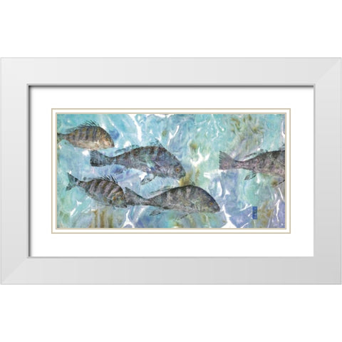 Spring Run White Modern Wood Framed Art Print with Double Matting by Roberts, Jim