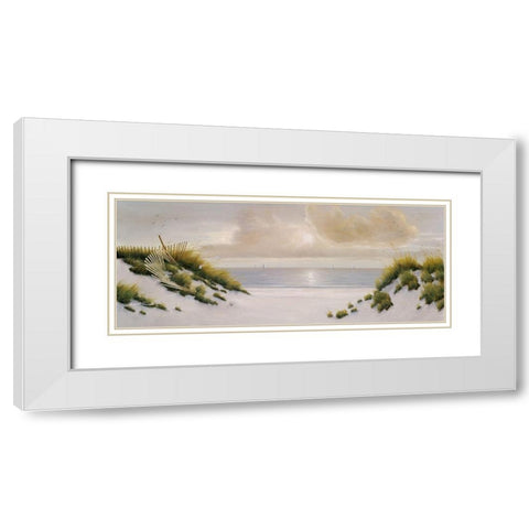 Summer Moments I White Modern Wood Framed Art Print with Double Matting by Romanello, Diane