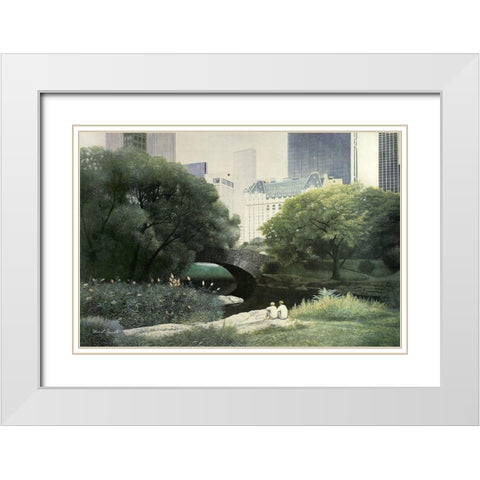 Summer Days White Modern Wood Framed Art Print with Double Matting by Romanello, Diane