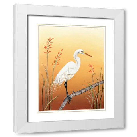 Warm Sky White Modern Wood Framed Art Print with Double Matting by Reichow, Christine