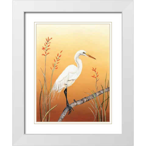 Warm Sky White Modern Wood Framed Art Print with Double Matting by Reichow, Christine