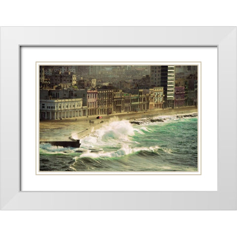 Red Car White Modern Wood Framed Art Print with Double Matting by Resnick, Lorne