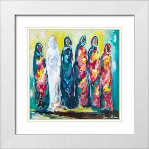 The Wedding White Modern Wood Framed Art Print with Double Matting by Rahim, Amira