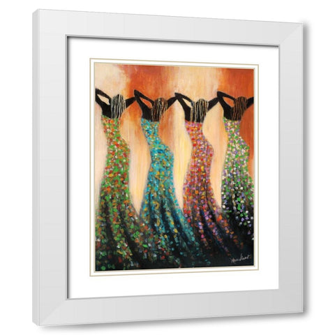 Dance of the Summer Solstice White Modern Wood Framed Art Print with Double Matting by Stewart, Monica