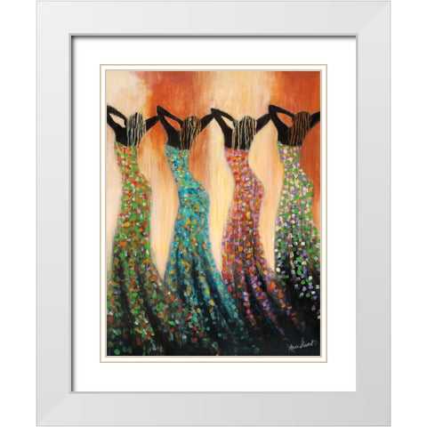 Dance of the Summer Solstice White Modern Wood Framed Art Print with Double Matting by Stewart, Monica