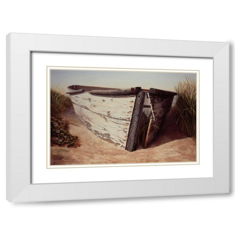 White Boat II White Modern Wood Framed Art Print with Double Matting by Soderlund, Karl