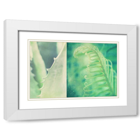 Mint White Modern Wood Framed Art Print with Double Matting by Soffia, Myan
