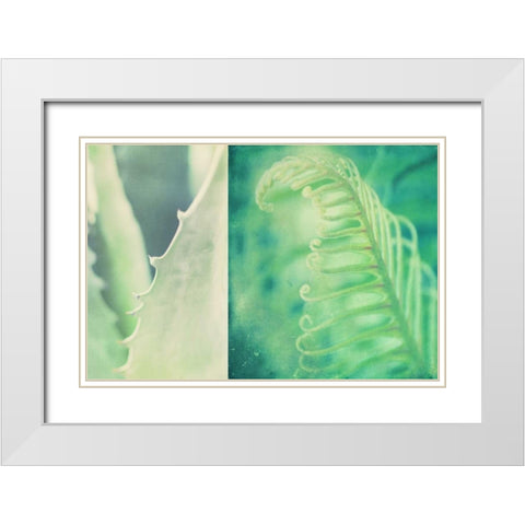 Mint White Modern Wood Framed Art Print with Double Matting by Soffia, Myan