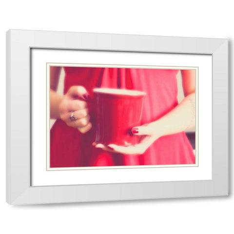 Good Morning Darling White Modern Wood Framed Art Print with Double Matting by Soffia, Myan