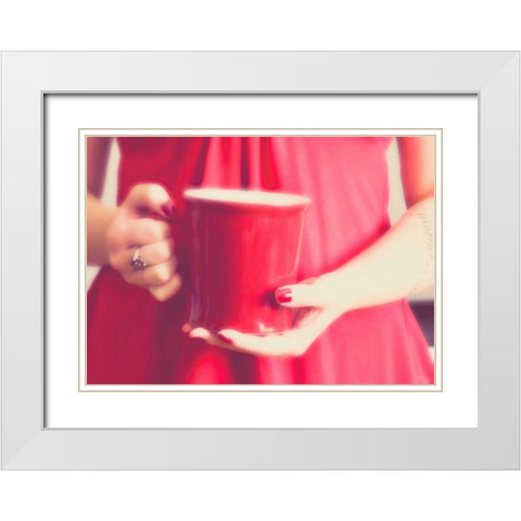 Good Morning Darling White Modern Wood Framed Art Print with Double Matting by Soffia, Myan