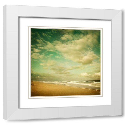 Letting Go of Time White Modern Wood Framed Art Print with Double Matting by Suchocki, Irene