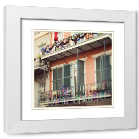 Iron Lace VII White Modern Wood Framed Art Print with Double Matting by Suchocki, Irene