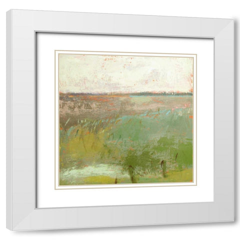 Landscape II White Modern Wood Framed Art Print with Double Matting by Schmidt, Jane