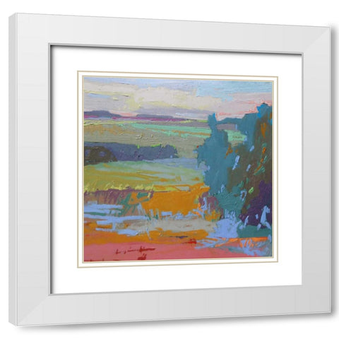 View I White Modern Wood Framed Art Print with Double Matting by Schmidt, Jane