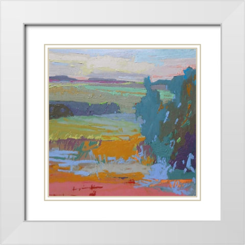 View I White Modern Wood Framed Art Print with Double Matting by Schmidt, Jane